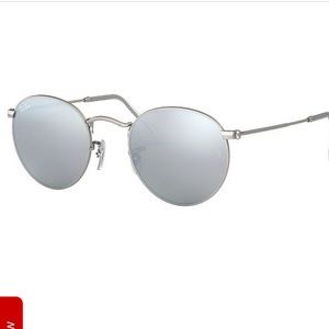 RAY-BAN Silver Matte Round Sunglasses